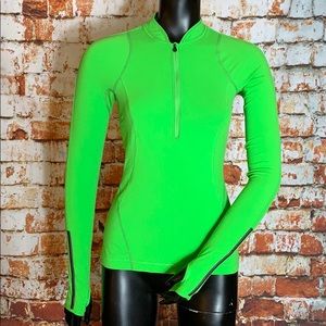 Lululemon Athletica Neon Green Half-Zip